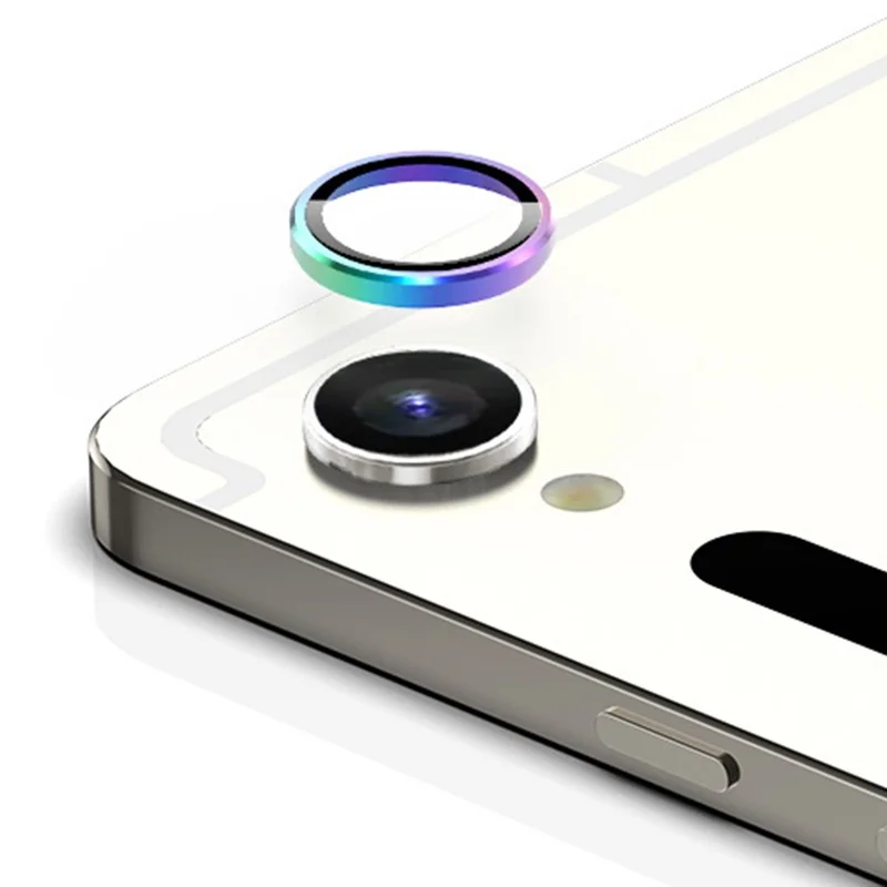 For Samsung Galaxy Tab S9 Camera Lens Protector Metal Frame Tempered Glass Clear Lens Film, Colorful