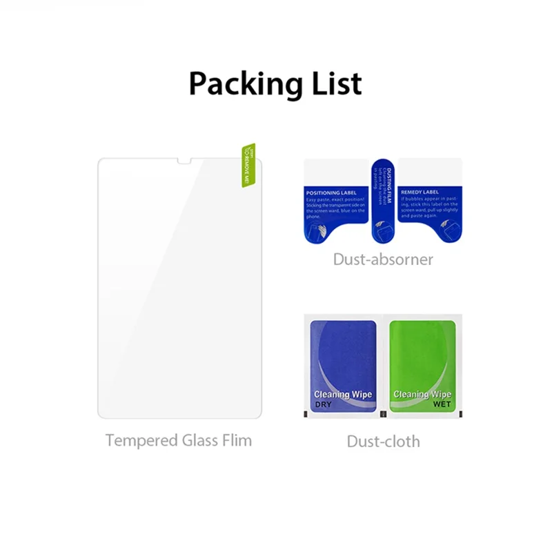 DUX DUCIS för Samsung Galaxy Tab A7 Lite 8,7 tum Film 0,33 mm Medelstarkt aluminiaglas Transparent skärmskydd