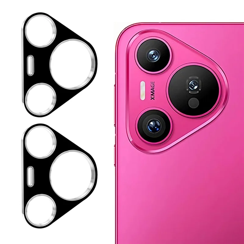 ENKAY HAT PRINCE 2Pcs For Huawei Pura 70 Camera Lens Protector Integrated 0.2mm 9H Clear Rear Lens Cover - Black