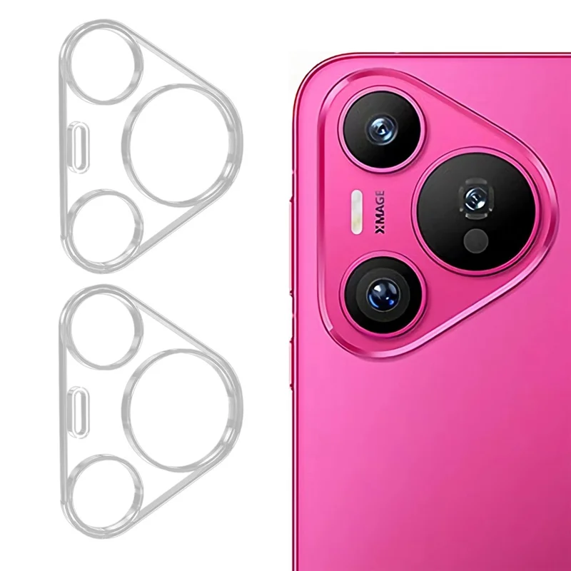 ENKAY HAT PRINCE 2Pcs For Huawei Pura 70 Camera Lens Protector Integrated 0.2mm 9H Clear Rear Lens Cover - Transparent
