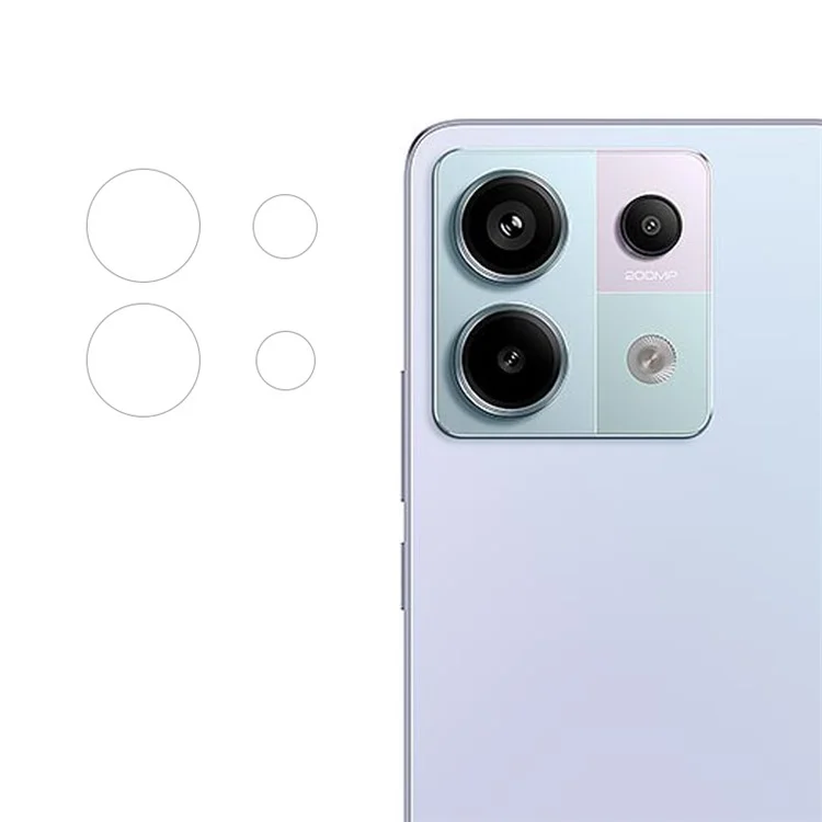 ENKAY HAT PRINCE Pour Xiaomi Redmi Note 13 Pro 4G / Poco M6 Pro 4G Protecteur d'objectif de caméra 0,2 mm 9H Film d'objectif arrière