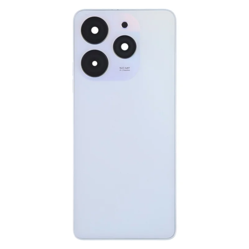 Pour TECNO Spark 10 Pro KI7 Couvercle du boîtier de la batterie arrière avec anneau de l'objectif de l'appareil photo Couvercle de la pièce de rechange - Blanc