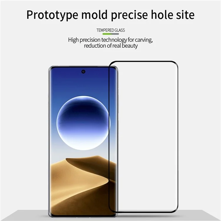 PINWUYO Pour Oppo Find X7 Ultra Protecteur d'écran 3D Enveloppement à chaud Sans empreintes digitales Film en verre trempé