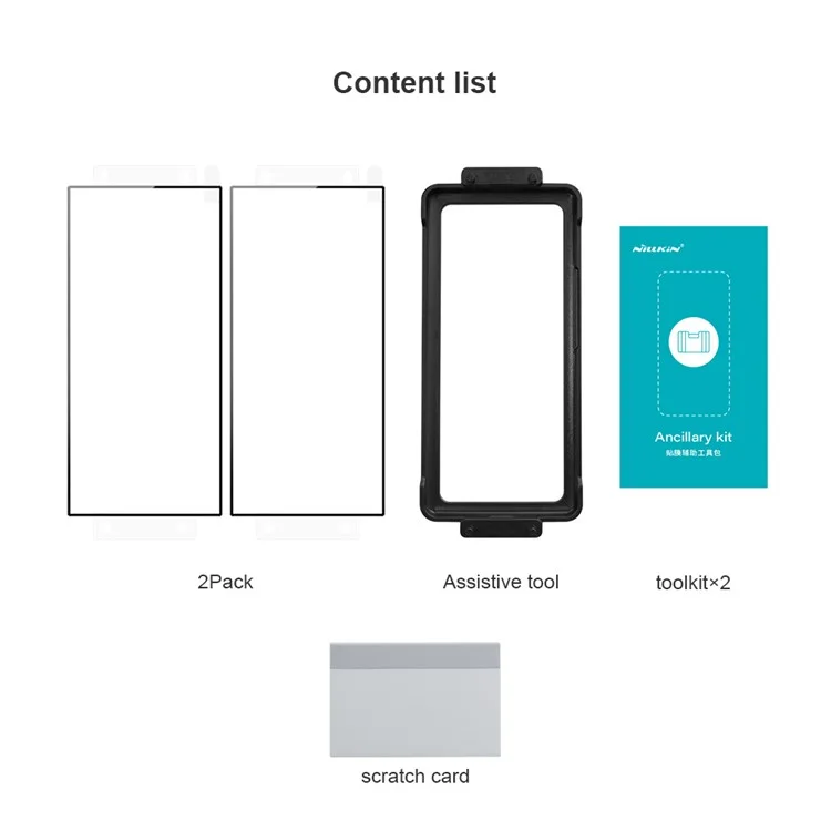 NILLKIN 2Pcs For vivo X Fold3 / X Fold3 Pro Screen Protector Scratch-Proof PMMA Film with Easy Installation Tool
