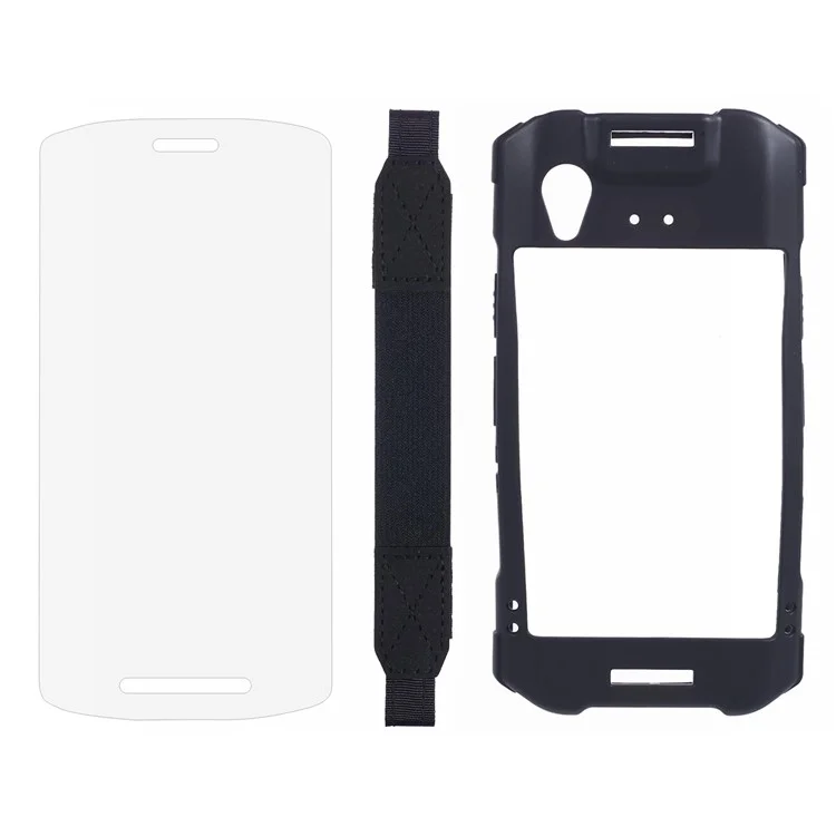 Pour le scanner de codes-barres Zebra TC21 / TC26 Pellicule de verre trempé + Sangle de transport + Étui de protection