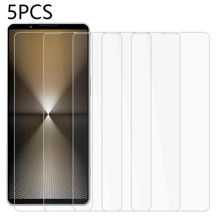 5PCS For Sony Xperia 1 VI Tempered Glass Screen Protector 0.3mm 2.5D Anti-Explosion HD Clear Film