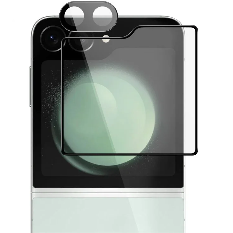 IMAK For Samsung Galaxy Z Flip6 5G Camera Lens Protector Oleophobic Ultra Clear Lens Film with Back Screen Film Set (Black Version)