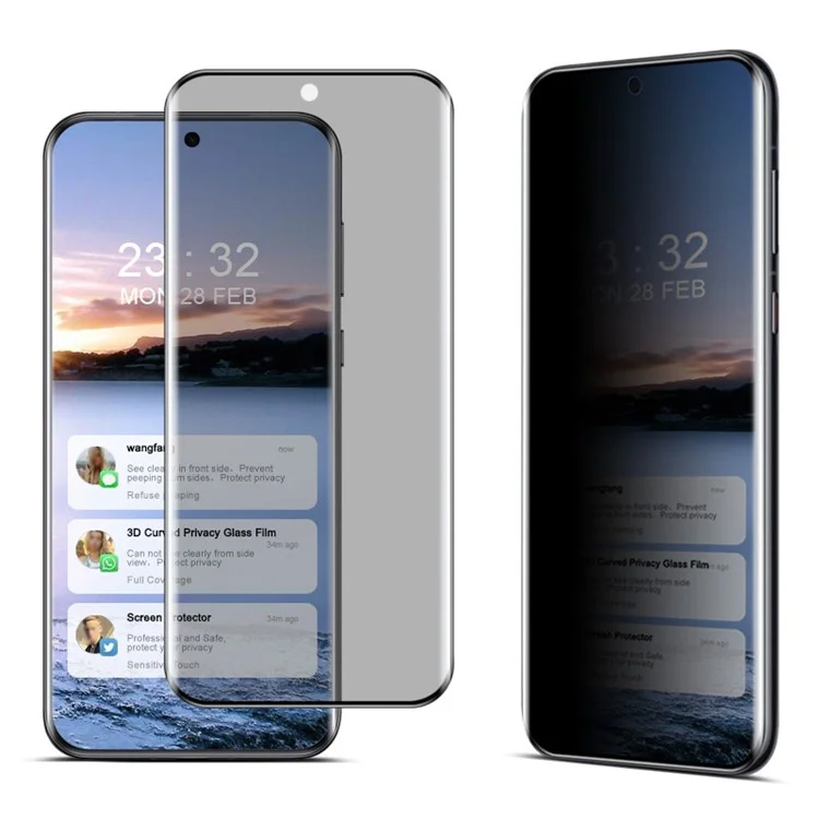 IMAK para Huawei Pura 70 Pro / Pura 70 Pro+ Protetor de Tela Privado 3D Curvo Vidro Temperado Resistente a Quebras