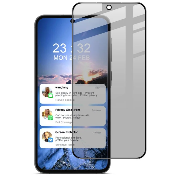 IMAK Für Samsung Galaxy A35 5G / A55 5G Panzerglas Bildschirmschutz Vollkleber Bildschirmfolie Gegen Ausspionieren