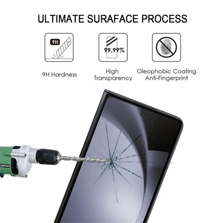 Для Samsung Galaxy Z Fold6 5G Front Tempered Glass Screen Protector Full Cover Full Glue Silk Printing Clear Film