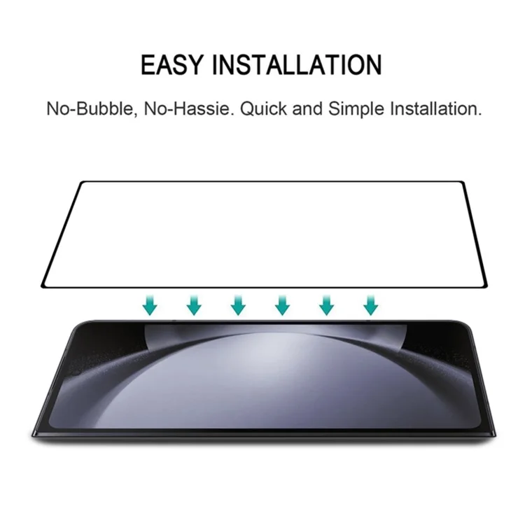 Для Samsung Galaxy Z Fold6 5G Front Tempered Glass Screen Protector Full Cover Full Glue Silk Printing Clear Film