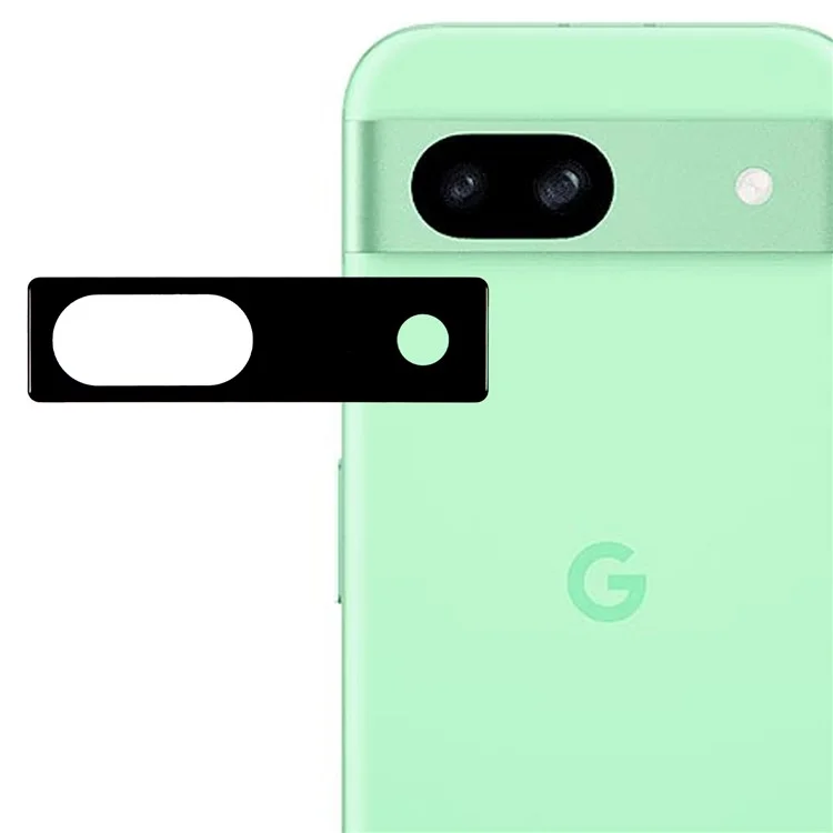 For Google Pixel 8a Camera Lens Protector Ultra Clear Tempered Glass Lens Film - Silk Printing Black