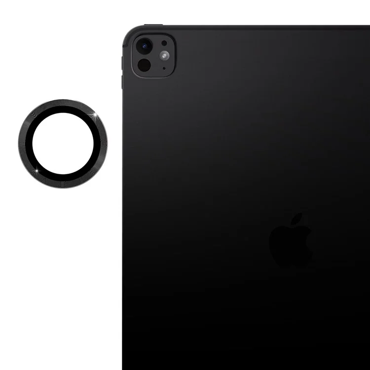 ENKAY HAT PRINCE para iPad Pro 11 (2024) / Pro 13 (2024) Protetor de Lente de Vidro Temperado Anel de Metal - Preto