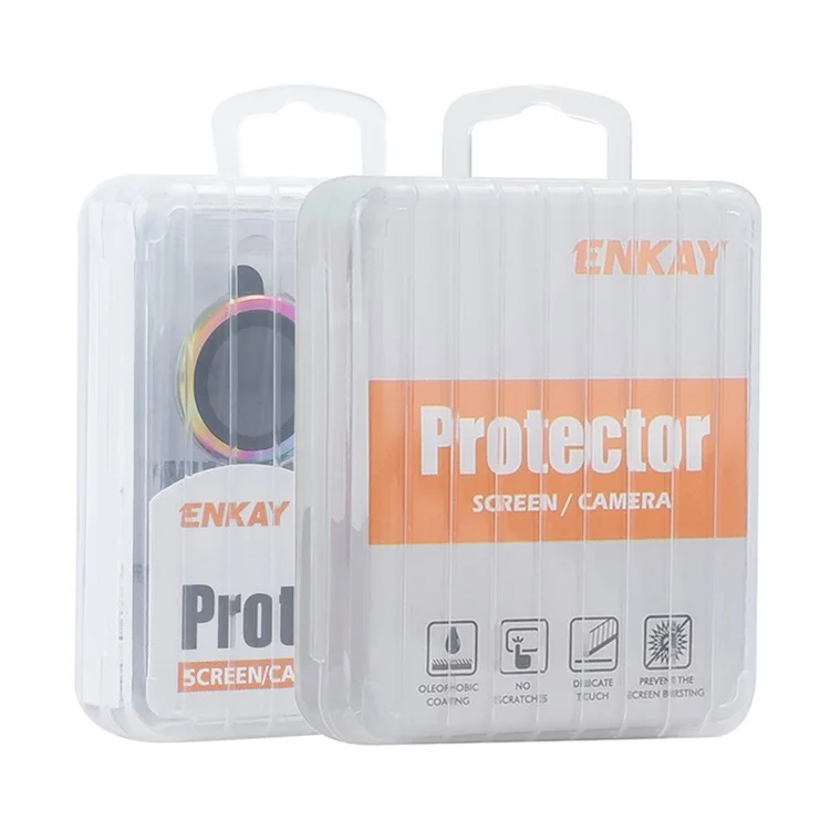 ENKAY HAT PRINCE para iPad Pro 11 (2024) / Pro 13 (2024) Protetor de Lente de Vidro Temperado Anel de Metal - Preto
