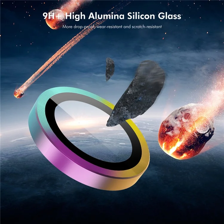 ENKAY HAT PRINCE For iPad Air 11 (2025) / (2024) / Air 13 (2025) / (2024) Camera Lens Protector Metal Ring Tempered Glass Lens Film - Multi-Color