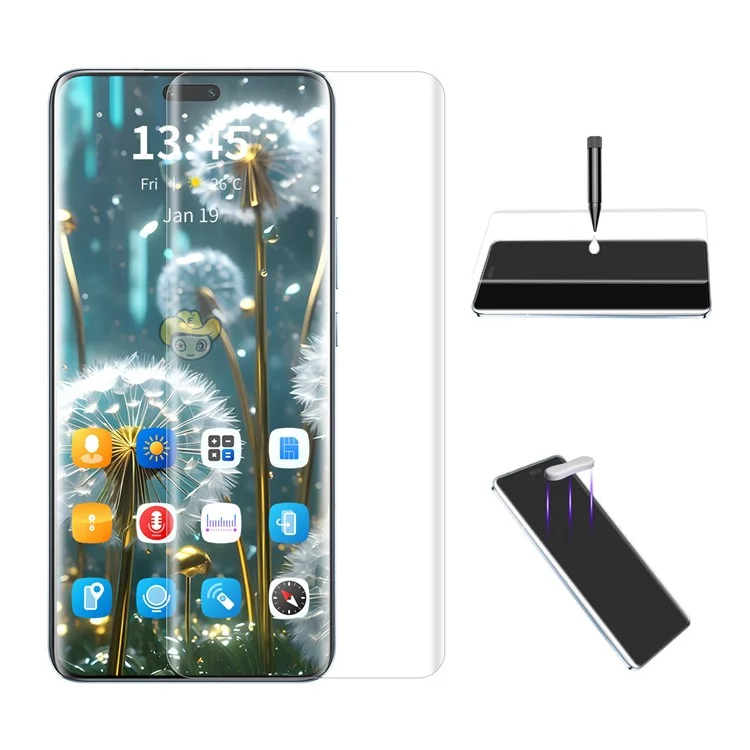 ENKAY HAT PRINCE para Huawei nova 12 Pro 5G / nova 12 Ultra 5G Protector de pantalla UV Líquido Anti-Arañazos Película curva