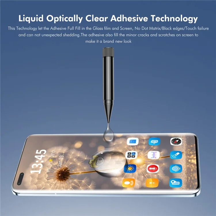 ENKAY HAT PRINCE 2Pcs For Honor Magic5 Pro Screen Protector Full Flue Full Cover UV Liquid Curved Film