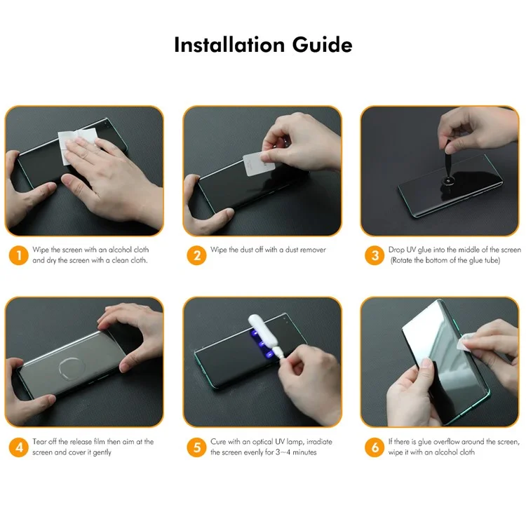ENKAY HAT PRINCE 2Pcs For OnePlus Ace 3 5G / 12R 5G Screen Protector Sensitive Touch UV Liquid Film