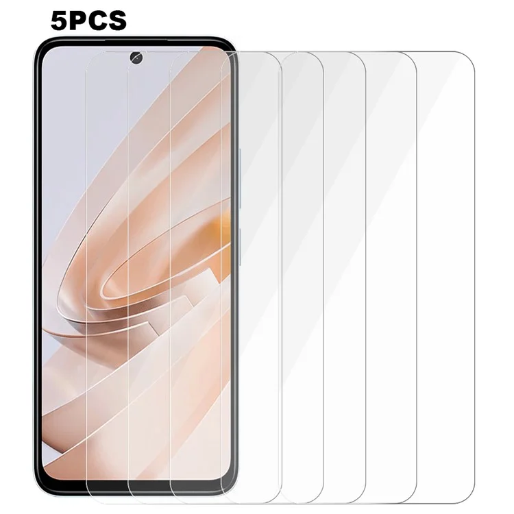 5PCS Para Xiaomi Redmi Note 13R 5G Protetor de Tela de Vidro Temperado 2.5D Espessura de 0,3 mm