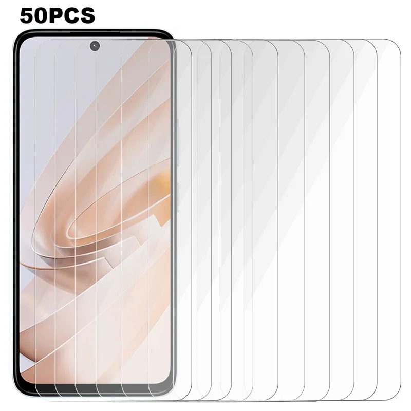 50PCS For Xiaomi Redmi Note 13R 5G Tempered Glass Film Anti-Explosion Screen Protector