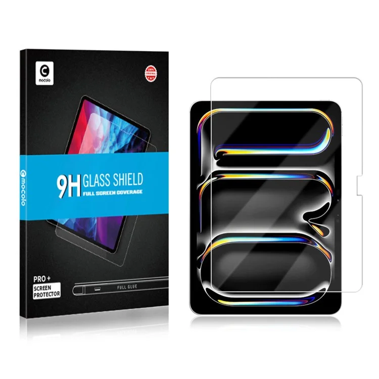 MOCOLO para iPad Pro 11 (2024) Protector de pantalla de vidrio templado Película de alta transparencia