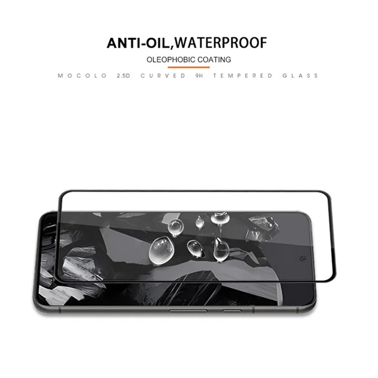 MOCOLO Per Google Pixel 9 / Pixel 9 Pro Protezione Schermo in Vetro Temperato con Stampa Serigrafica - Nero