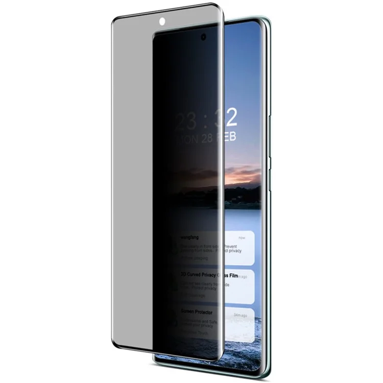 IMAK Per vivo V30e 5G Screen Protector Anti-Peep 3D Curved Tempered Glass Full Film