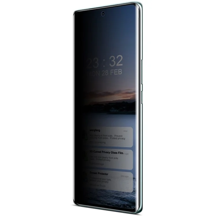IMAK Per vivo V30e 5G Screen Protector Anti-Peep 3D Curved Tempered Glass Full Film