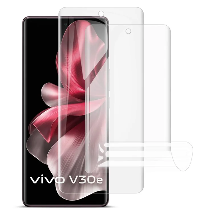 IMAK 2Pcs / Set Hydrogel Film III Pour vivo V30e 5G Protecteur d'écran Soft TPU Ultra Clear Film