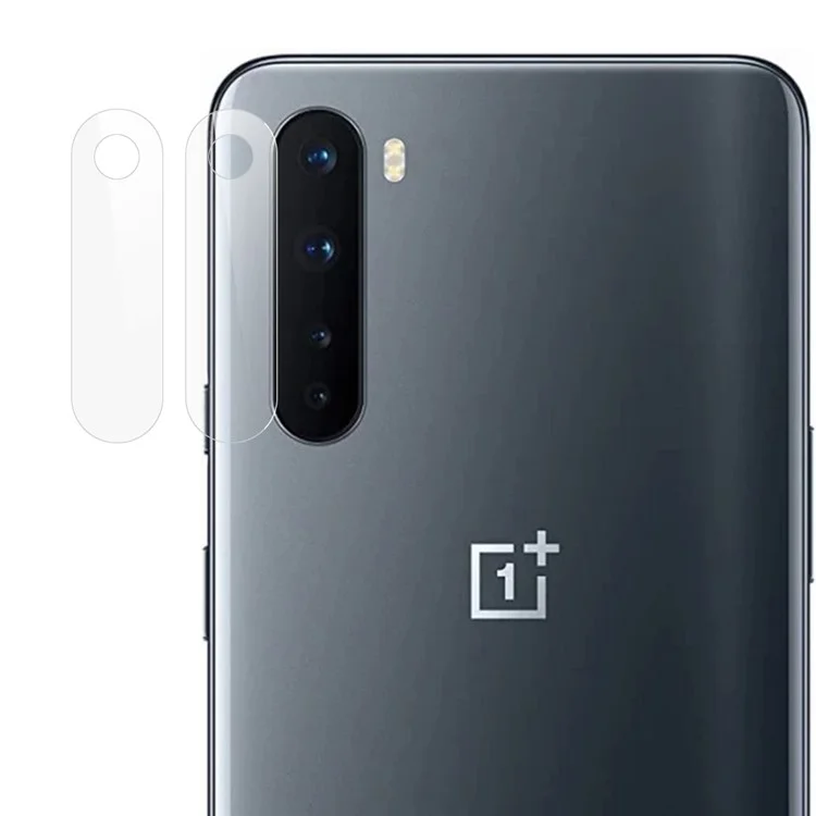 2Pcs / Pack For OnePlus Nord Camera Lens Protector HD Tempered Glass Straight Edges Rear Lens Film