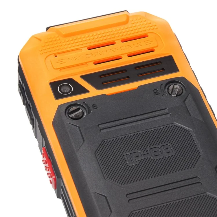 UNIWA S9 2.4-inch Rugged Cellphone IP68 Waterproof 4G Mobile Phone with Flashlight - Grey / EU Plug