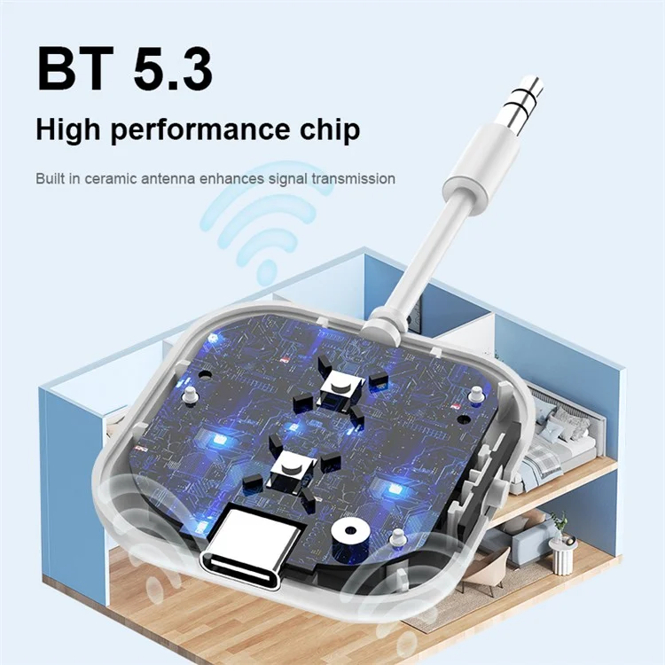 ZF-361 Bluetooth 5.3 Sender-Empfänger für AirPods 2 Kopfhörer, kabelloser Audioadapter