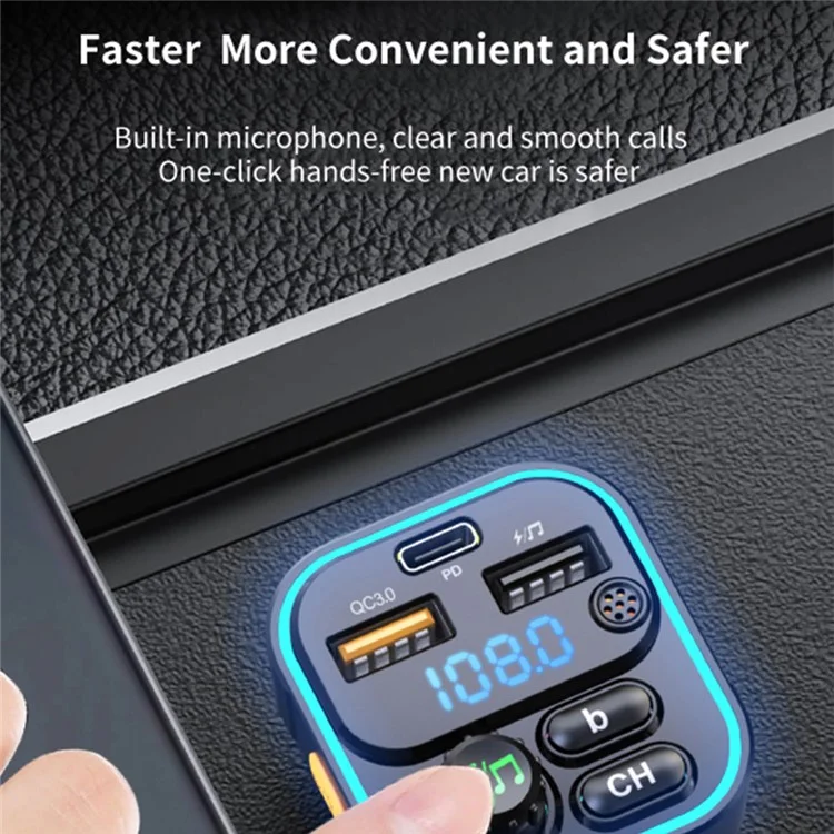 WEKOME WP-C52 Carregador de Carro Bluetooth MP3 PD 20W de Carregamento Rápido