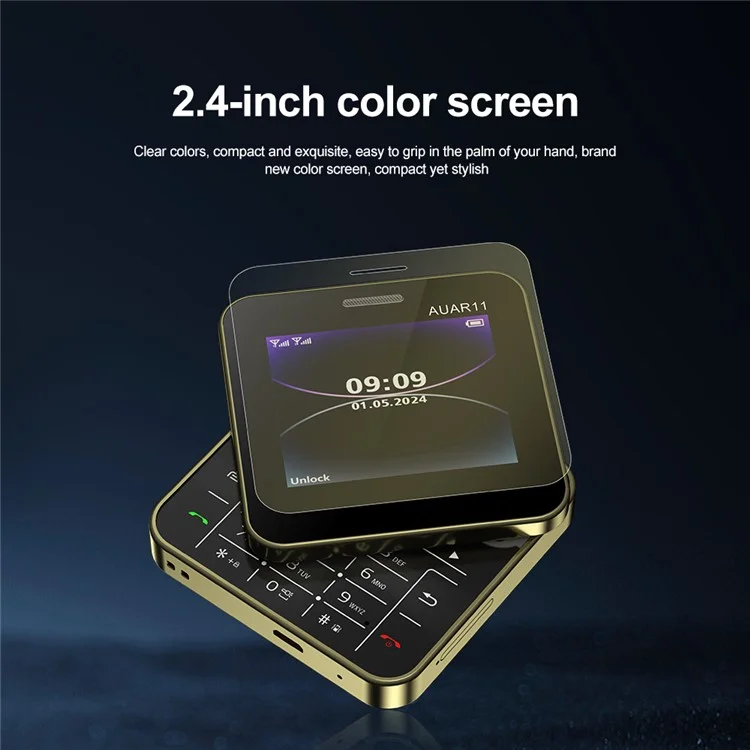 AUAR11 Dual SIM Standby Rotating 2G Phone with 2.4 inch Color Screen - Purple