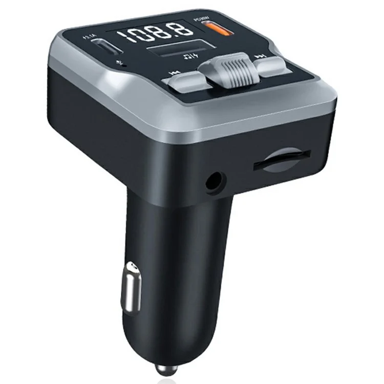 C64 Bluetooth-compatible 5.3 Car Adapter PD 30W Car Charger Handsfree Calling Audio Receiver MP3 Music Player