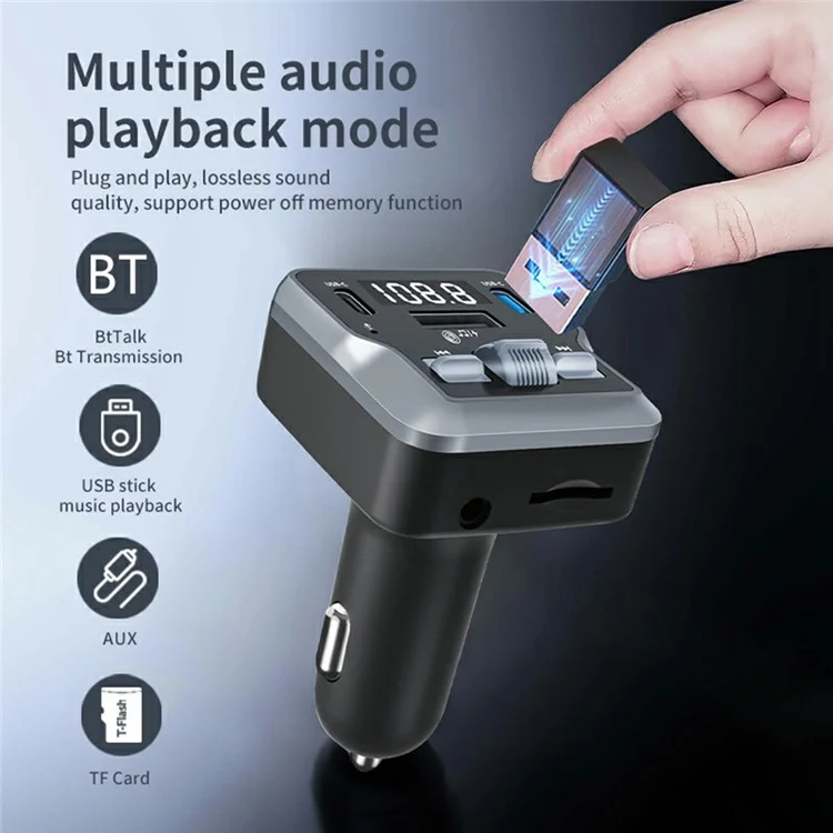 C66 Carregador de Carro Multifuncional FM Adaptador Bluetooth Player Com Controle Remoto