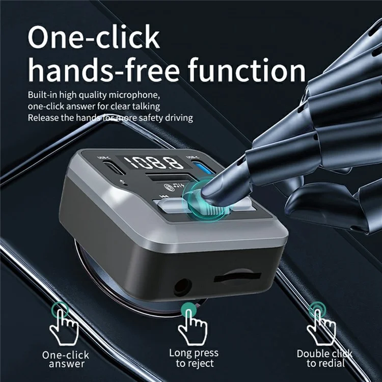 C66 Carregador de Carro Multifuncional FM Adaptador Bluetooth Player Com Controle Remoto