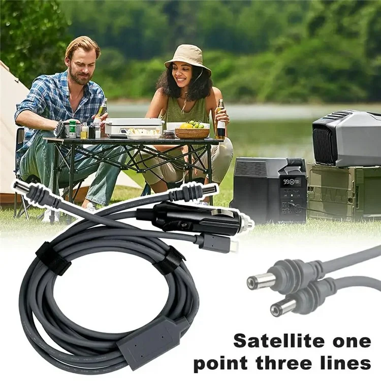 10m For Starlink Space-X Mini 3-in-1 Type-C Cigarette Lighter Car Charger Power Cord