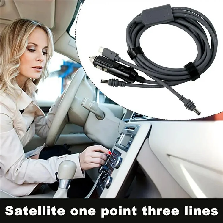 10m For Starlink Space-X Mini 3-in-1 Type-C Cigarette Lighter Car Charger Power Cord