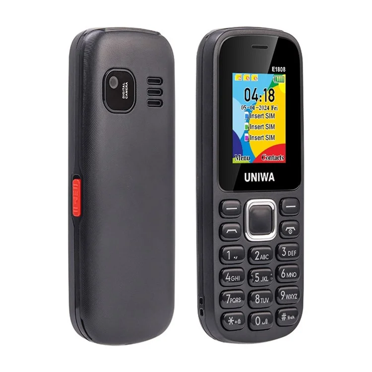 UNIWA E1808 1.77 Inch 3 SIM Card 3 Standby Phone with Flashlight Radio Function - Blue
