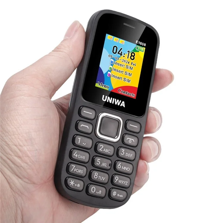 UNIWA E1808 1.77 Inch 3 SIM Card 3 Standby Phone with Flashlight Radio Function - Blue