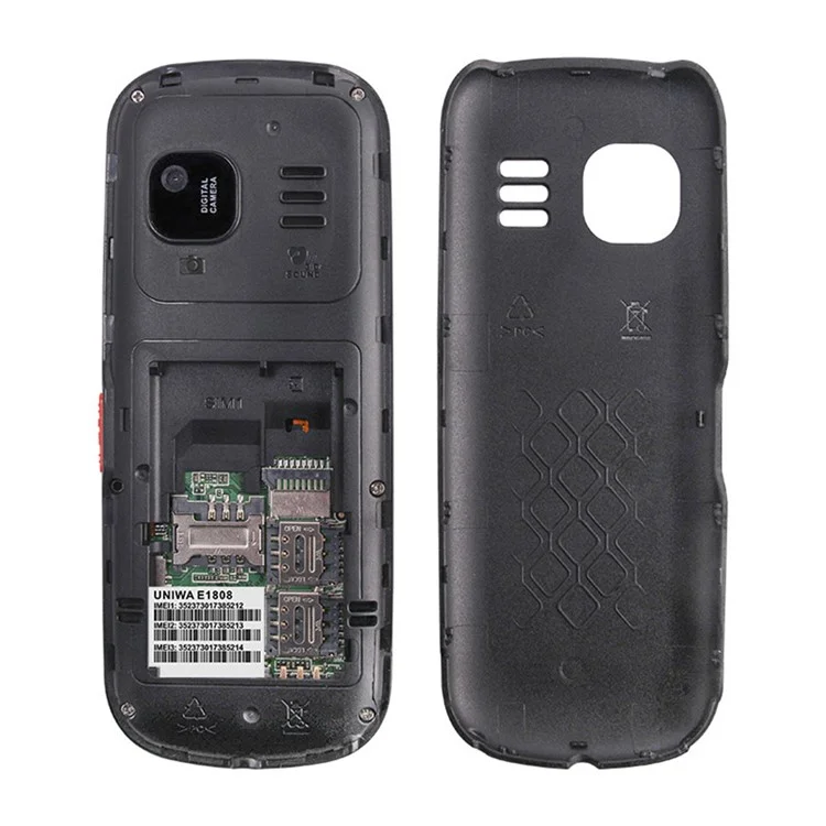 UNIWA E1808 1.77 Inch 3 SIM Card 3 Standby Phone with Flashlight Radio Function - Blue