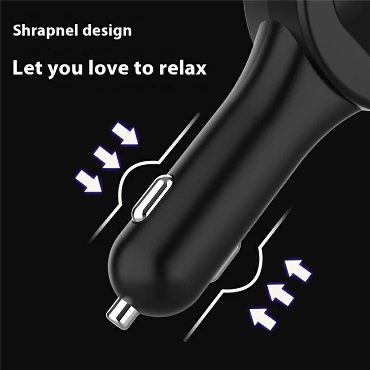 PT-3 Fast Charging Car Charger Built-In Retractable Cable Smart Multi-Function 3-in-1 Auto Adapter
