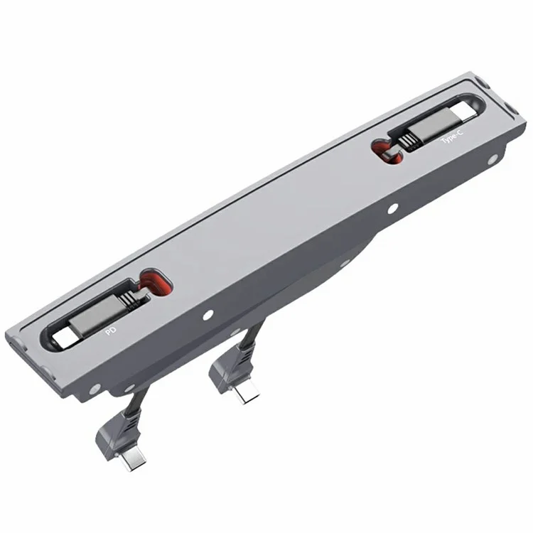PT-TSL-5 Para Tesla Model 3 / Y Centro Consola Extensión Hub Retráctil Divisor Cargador de Coche 27W Carga Rápida