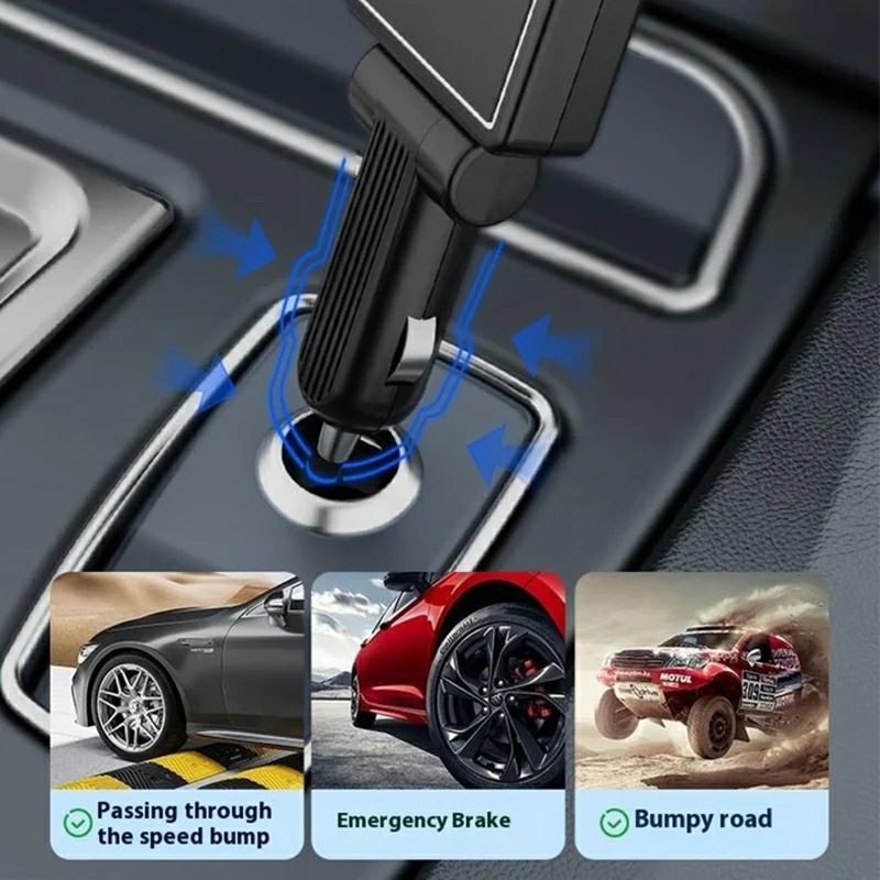 CYBERWING PT-31 Car Charger with Retractable Cable Cigarette Lighter Adapter - White