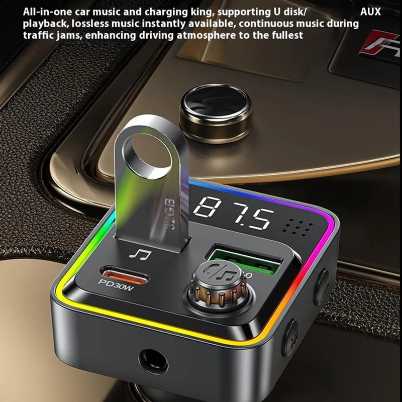 WEKOME WP-C62 48W Bluetooth-compatible MP3 Car Charger Fast Charging Dual USB Charger