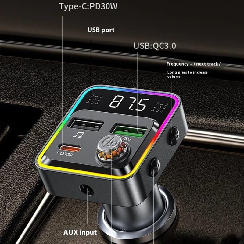 WEKOME WP-C62 48W Bluetooth-compatible MP3 Car Charger Fast Charging Dual USB Charger