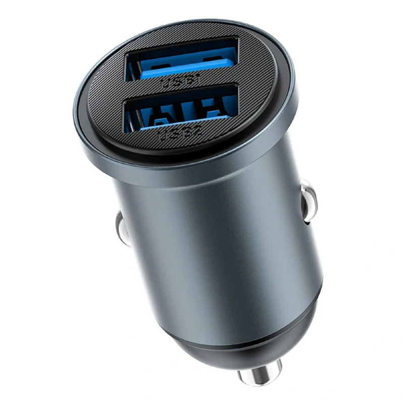 WIWU Wi?CC031 Nano Lite 12W Aluminum Alloy Car Charger Dual USB QC3.0 Fast Charging Adapter