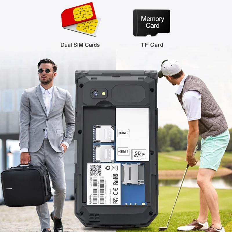 UNIWA X29 2.8 inch Flip Phone Dual Screen Dual SIM Card Standby GSM ...