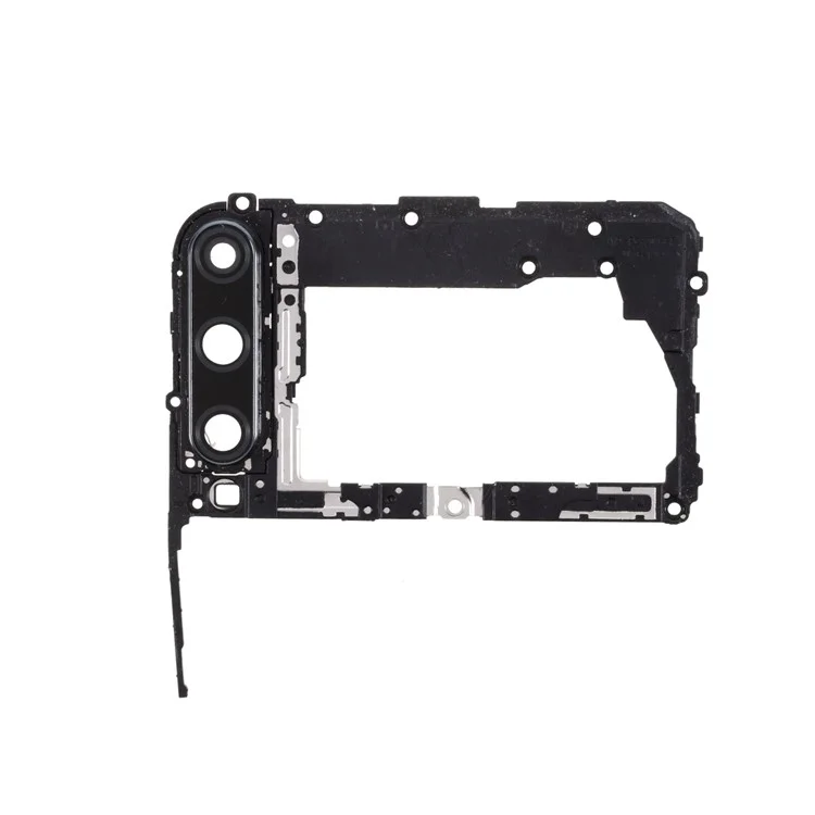 OEM Rear Camera Lens Ring Cover + Motherboard Shield Cover per Huawei P40 lite E / Honor Play 3 - Nero